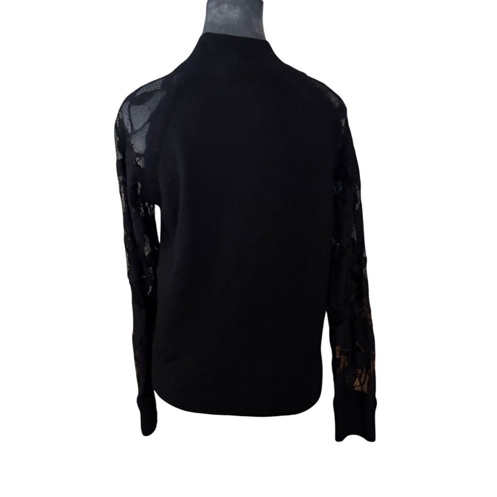 Rag & Bone Womens Black Lace Sleeve Pullover Sweater Size S - Picture 4 of 7